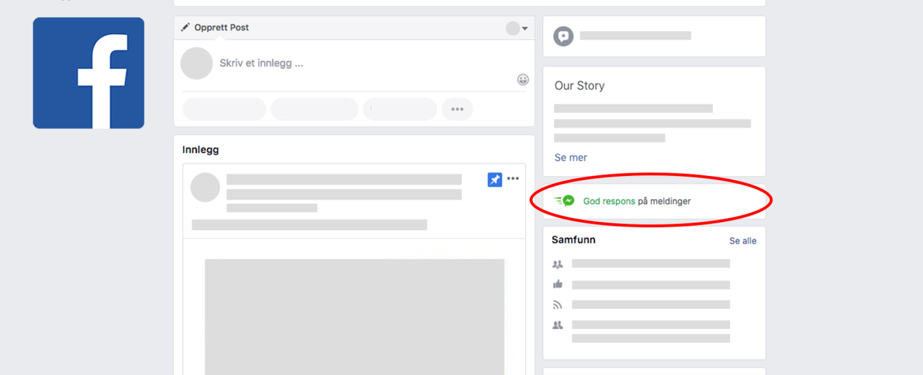 Hvordan få merket "God respons på meldinger"